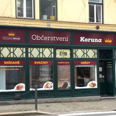 Občerstvení Koruna - označení provozovny